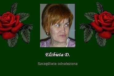 #ElżbietaD #SZCZĘŚLIWIEODNALEZIONA #Aktualności #Fiedziuszko #kobieta #odnalezieni #OdnalezionaSzczęśliwie #PomocnaDłoń #PortalNaszaKlasa #SprawaWyjaśniona