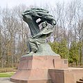 Pomnik Fryderyka Chopina w Łazienkach Królewskich .