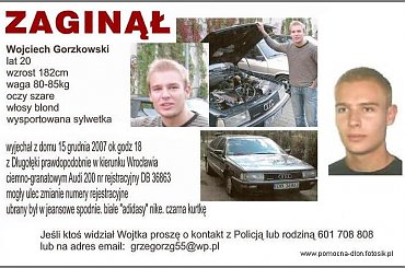 #AdnotacjaPolicyjna #PortalNaszaKlasa #Aktualności #Apel #Audi #RejestracjaDB36863 #PomocnaDłoń #Długołęka #dolnośląskie #Fiedziuszko #ITAKA #KtokolwiekWidział #KtokolwiekWie #Lost #mężczyzna #missing #MissingPerson #policja #pomoc