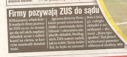 Artykuł Fakt 2.01.2012