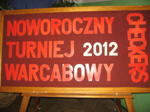 Noworoczny Turniej Warcabowy - Checkers 2012 - ogólnodostępny - SP 23 Toruń, dn. 07.01.2012r.