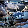 #Chmury #jzioro #widok #drzewa