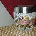 szklany pojemnik #decoupage