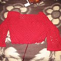 krótki sweterek wiązany pod biustem. #szydełko #sweterek