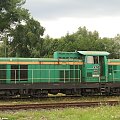 SU45-170 + SM42-710 ze składem towarowym na stacji Brodnica #SU45 #SM42 #PKP #Kolej #Pociąg #Brodnica #towarowy #wagon #lokomotywa