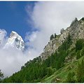 Matterhorn widziany z Zermatt. Szwajcaria