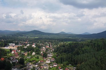 Widok z wieży widokowej na Lużyckie Góry #czechy #NaStrażi #sloup #WieżeWidokowe