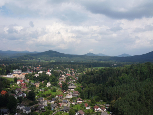 Widok z wieży widokowej na Lużyckie Góry #czechy #NaStrażi #sloup #WieżeWidokowe