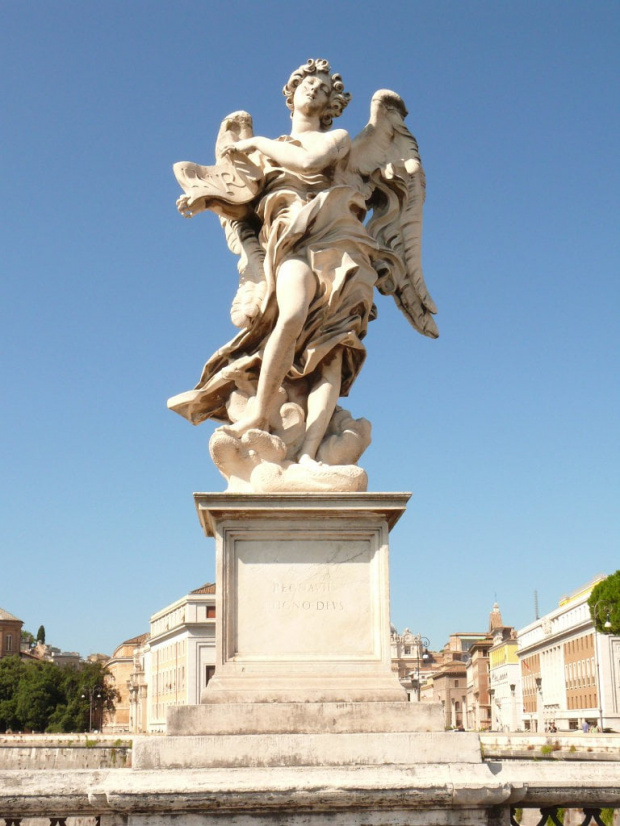 Anioł na Ponte Sant'Angelo - wykonany przez jednego z uczniów Berniniego #Rzym