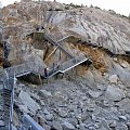 Schody prowadzące do lodowca Mer de Glace - okolice Chamonix