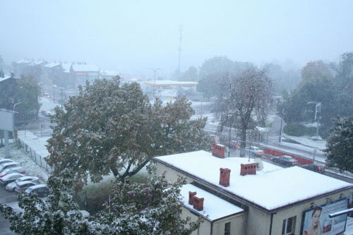 Atak zimy 14 października 2009 na Górnym Śląsku #AtakZimyNaGórnymŚląsku #Październik2009 #śnieg #zima