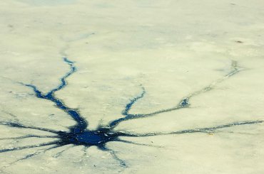 pęknięcie #krople #lód #macro #odbicia #woda