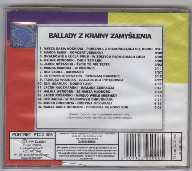 Ballady z krainy zamyślenia
CD