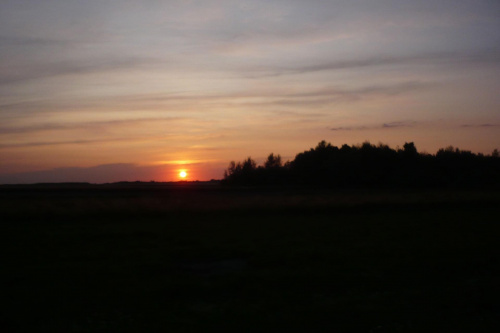 zachód słońca w rezerwacie "Warzewo"
