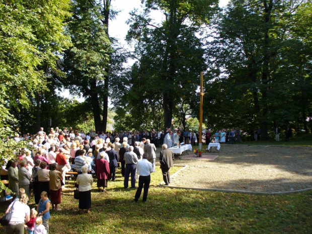 Besko 2009 - grekokatolicka Msza św. na cerkwisku #Besko #BeskidNiski #cerkwisko #cerkiew