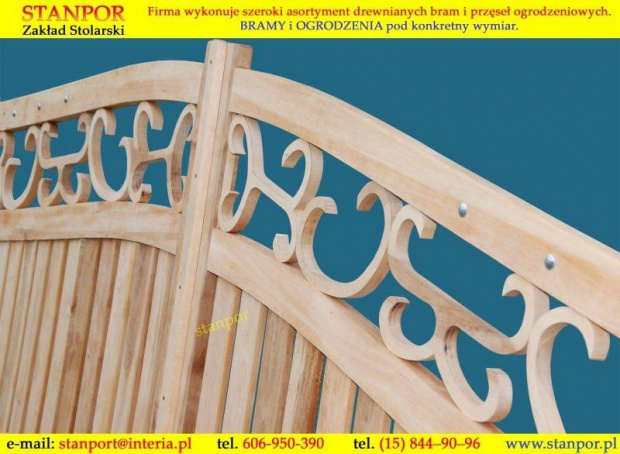 Producent drewnianych bram dwuskrzydłowych Stolarnia Stanpor zapraszam na moja stronę internetową www.stanpor.pl