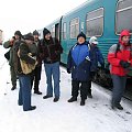 Wysiadka na stacji kolejowej w Wierzchucinie - poczatek pieszej części wyprawy arktycznej #Wędrownik #BoryTucholskie