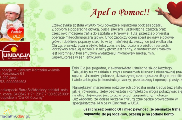 Aleksandra Kuczma - Oparzenie. Pomóżcie Oli w realny sposób --- http://pomagamy.dbv.pl/ #AleksandraKuczma #OlaKuczma #poparzenie #PomóżOliRealnie #pomagamydbvpl #StronaInformacyjna #ApelOPomoc #LudzkaTragedia #PomocPotrzebującym #PomocDziecku