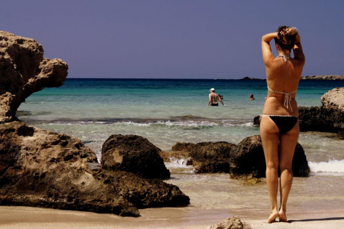 Plaża Falisarna a na niej Piękna,... #GrecjaKreta