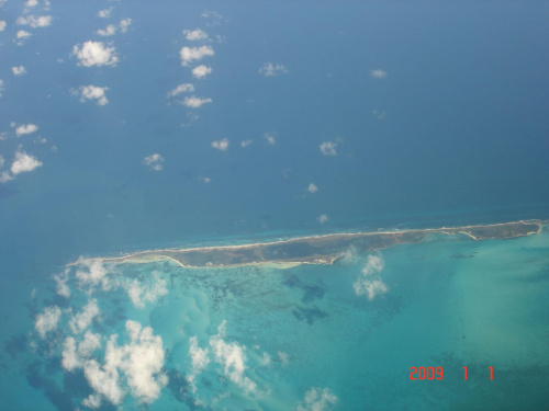 Isla Mujeres- czyli Wyspa Kobiet widziana z samolotu