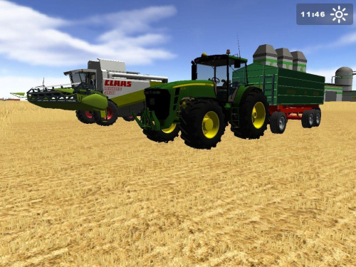 Claas Lexion 460 + heder z auto pilotem + John Deere 8530 #Gra #LandwirtschaftsSimulator #ClaasLexion460 #Claas