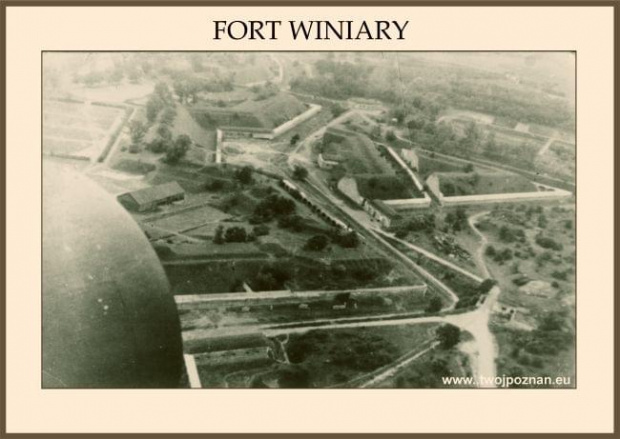 Poznań_Zdjęcie lotnicze fragmentu Fortu Winiary (Cytadela Poznańska) od strony północnej z ok.1925 r.