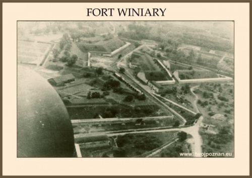 Poznań_Zdjęcie lotnicze fragmentu Fortu Winiary (Cytadela Poznańska) od strony północnej z ok.1925 r.