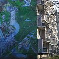 I.2009, Hamburg. Fragment najwyzszego (42 m.) i najwiekszego sciennego "Graffiti" w Niemczech. Cale ujecie w albumie "Ciekawostki ze Swiata"