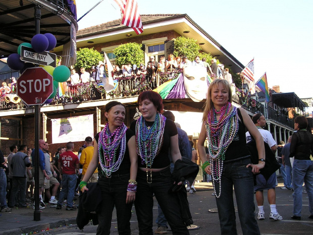 Karnawał w Nowym Orleanie, dzielnica francuska - luty 2004 #NowyOrlean #USA #karnawał