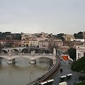 Widok z zamku św. Anioła na Tybr #Rzym #Tybr #panorama #rzeka