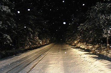 zima... powrót z pracy #zima #snieg #drzewa #widok #plener